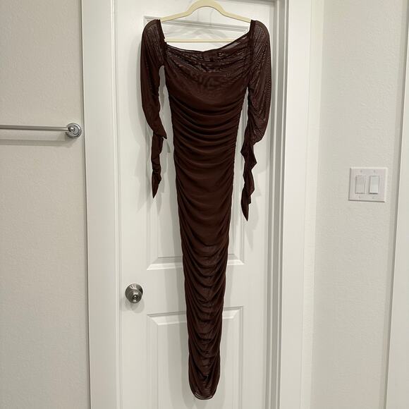 NEW Ser.O.Ya Chantae Mesh Dress in Coconut Size Small - Picture 3 of 4